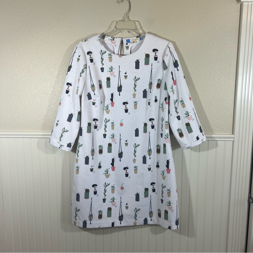 Ted Baker London Cactus Print Shift Dress Size 4